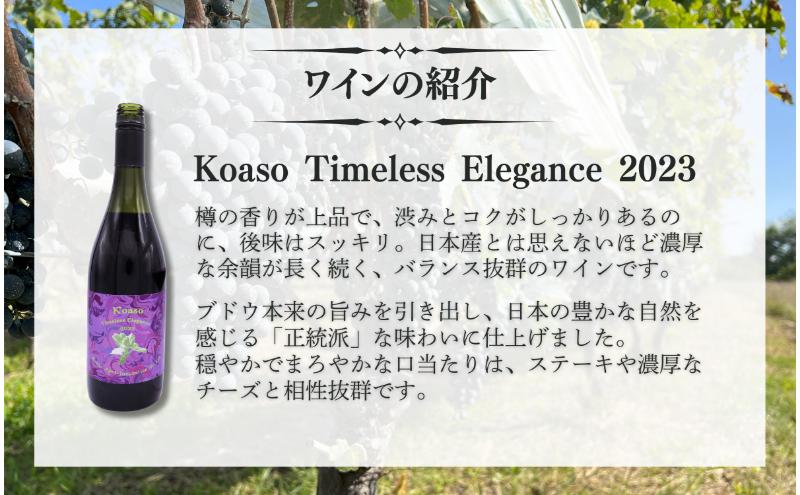 Koaso Timeless Elegance 2023 ワイン 日本ワイン 赤ワイン 赤 上田市