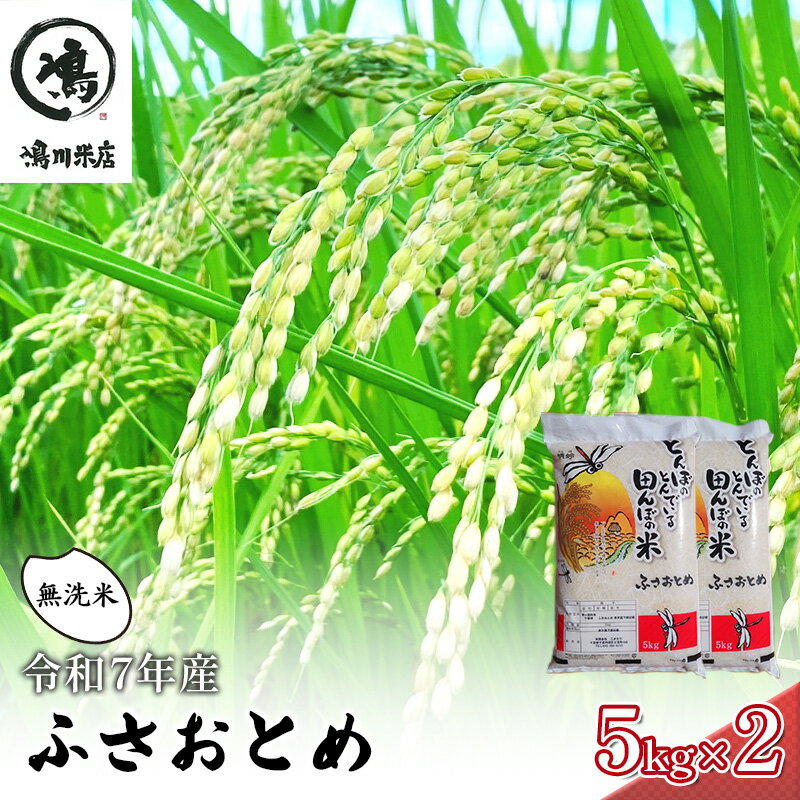 【ふるさと納税】新米　令和7年 ふさおとめ　乾式無洗米　10kg（5kg×2）【 お米 精米 大粒 粘り気 ファン 】 千葉県