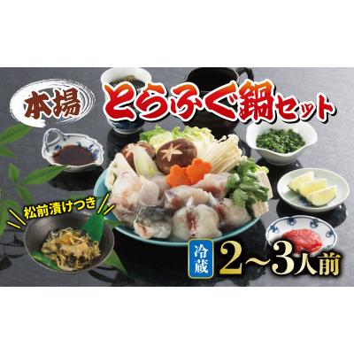 ふるさと納税 下関市 冷蔵 とらふぐ鍋セット 2~3人前 ふぐ松前付 冷蔵 下関 山口 《海(かい):KA》 KA0006