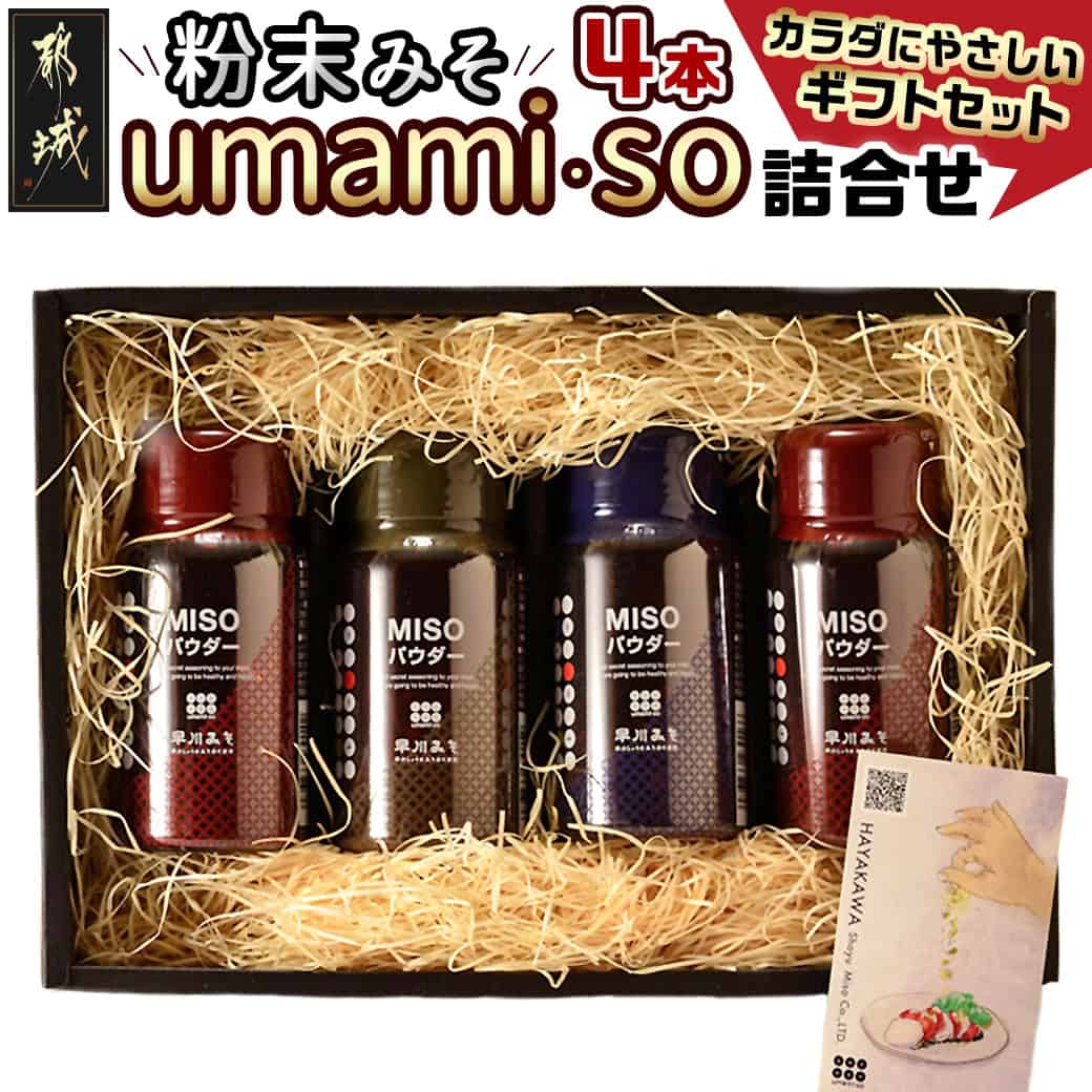 【ふるさと納税】粉末みそ umami・so 詰合せ - 発酵食品 粉末味噌 柚子/ゆず 胡麻/ごま スパイス ふりかけにも 調味料 隠し味 醤油 フレーバー 大豆 麦 料理 贈答 伝統 パウダー 送料無料 AA-F202【宮崎県都城市は2年連続ふるさと納税日本一！】