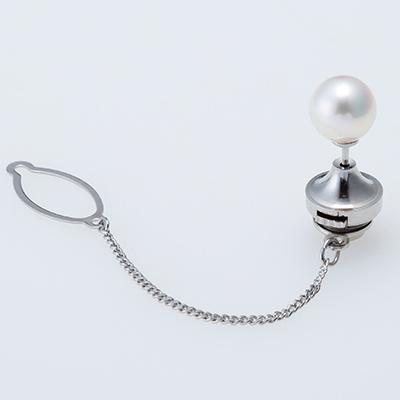 ふるさと納税 長崎市 アコヤ本真珠WG-8.5mm　メンズタイピン【プレミアム】