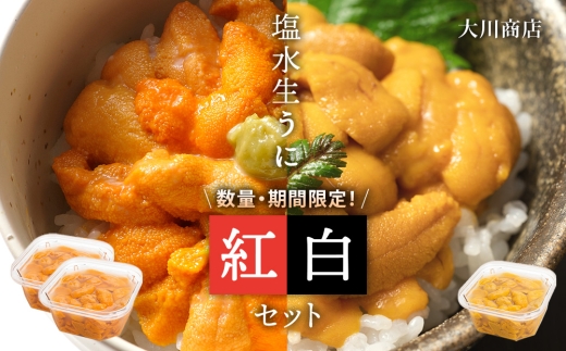 【2026年夏発送分】バフンウニ100g×2パック・ムラサキウニ100g×1パック