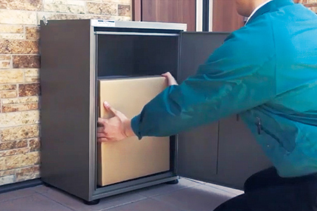 [グリーンライフ] 大容量で好評 郵便ポスト＆鍵付宅配ボックス＆スタンド【090P005】