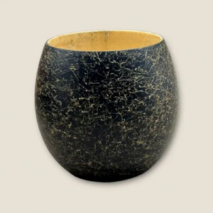 木製 エッグカップ 乱糸マット仕上げ 漆黒