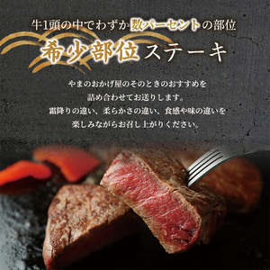 ＜和牛セレブ＞鳥取和牛 国産黒毛和牛 希少部位ステーキ(計240g/120g前後×2枚) ふるさと納税 境港市 特産品 国産 鳥取和牛 牛肉 希少部位 イチボ ランプ トモサンカク シンシン ミスジ 