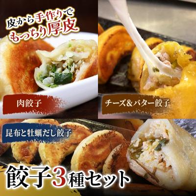 ふるさと納税 釧路市 肉餃子・しあわせの黄色いチーズ&amp;バター・昆布と牡蠣の旨味だし餃子 F4F-2514