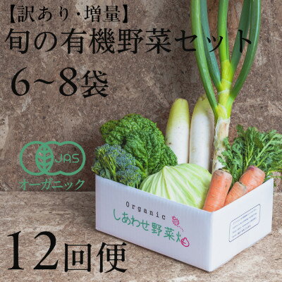 【ふるさと納税】【毎月定期便】しあわせ野菜畑のシェフS セット　(訳あり規格外の有機野菜を一部使用)全12回【配送不可地域：離島・北海道・沖縄県・四国・九州】【4066012】