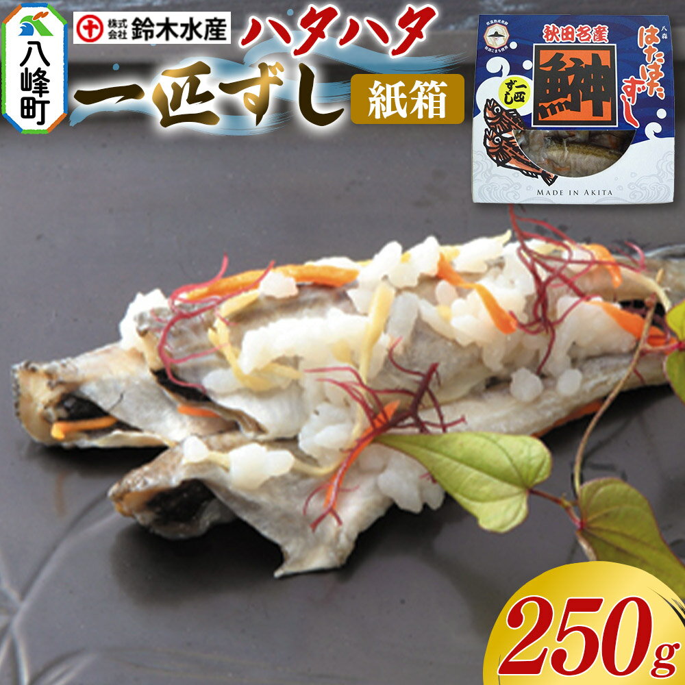【ふるさと納税】ハタハタ 一匹ずし 250g 箱入り 切りずし いずし 飯ずし 一匹ずし ハタハタ はたはた 鰰 鈴木水産 秋田県 八峰町