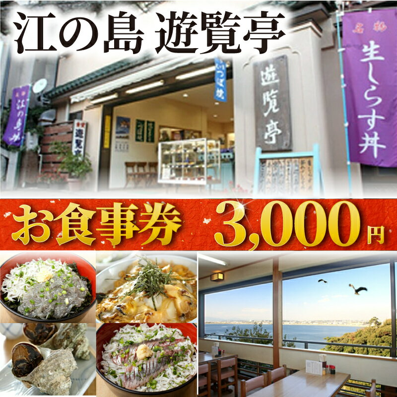 【ふるさと納税】 江の島 遊覧亭 食事券 3000円 分 江ノ島 食事券 お食事券 グルメ券 利用券 商品券 補助券 ギフト券 ギフト チケット お食事 ランチ 海鮮丼 江の島丼 サザエ しらす 生しらす シラス 海が見える オーシャンビュー 観光 旅行 トラベル 関東 神奈川 湘南 藤沢