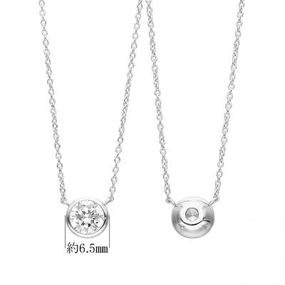 ふるさと納税 甲府市 プラチナ シンプルダイヤモンドネックレス(0.5ct)　60-9579 |  | 01