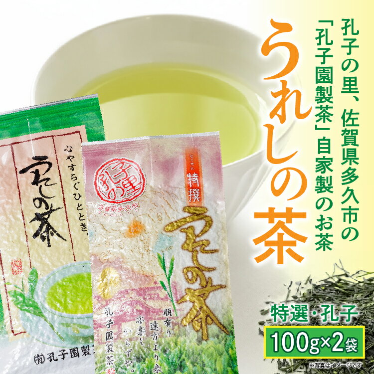 【ふるさと納税】うれしの茶 特撰 孔子 緑茶 茶葉 100g × 2袋 嬉野茶 | 特撰・孔子 うれしの茶セット _a-91
