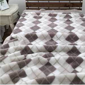 ［ロング2枚組］吸湿発熱ボリューム2枚合せ毛布 約140×220cm （ベージュ1枚・グレー1枚） JM-2203L-2P