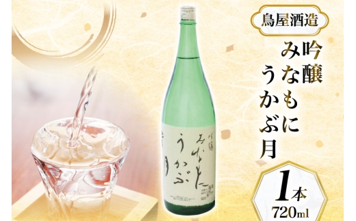 【鳥屋酒造】能登の酒を味わう！ 日本酒「吟醸　みなもにうかぶ月（720ml）」1本 [道の駅織姫の里なかのと 石川県 中能登町 nk17amw270062] 日本酒 お酒 酒 吟醸 吟醸酒 地酒 おさけ 能登