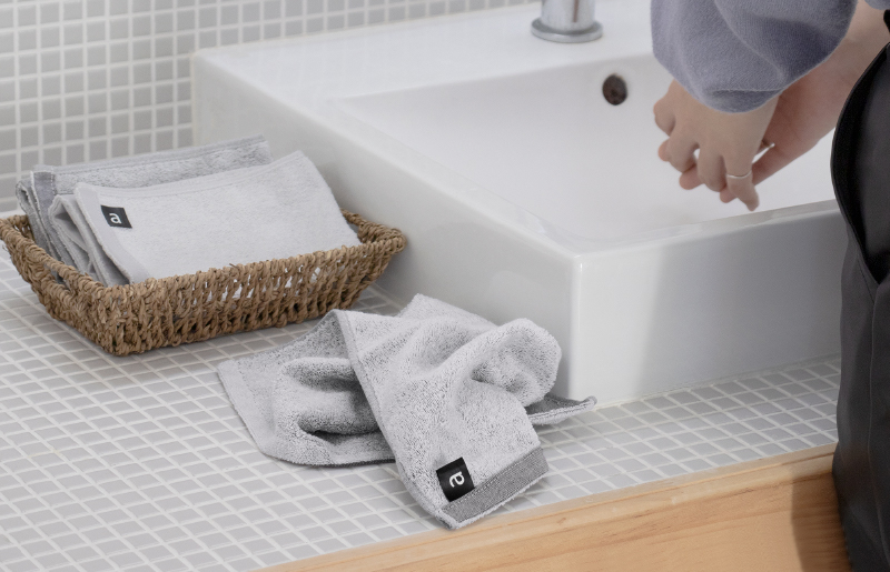 【数量限定】a towelハンドタオル 10枚セット インディゴグレー＜スピード発送＞
