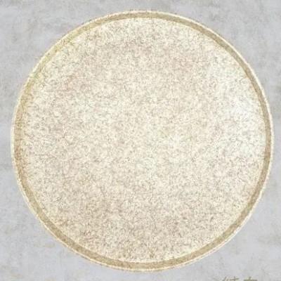 ふるさと納税 高野町 木製 丸トレイ　乱糸 (マット仕上げ)　純白