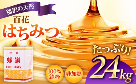 百花はちみつ（一斗缶24kg） / はちみつ 国産 非加熱 純粋 蜂蜜 天然 ハチミツ / 稲沢市 / 椿園株式会社 [BMBI006]