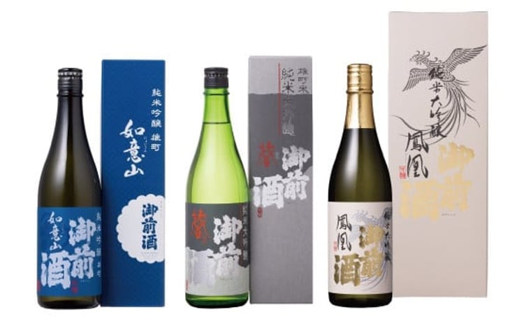 【岡山の酒】 御前酒 雄町米 吟醸飲みくらべセット 純米大吟醸「鳳凰」「馨」・純米吟醸「如意山」（720ml×3本） / 辻本店 真庭 日本酒 純米 大吟醸 地酒 鳳凰 馨 如意山 老舗 【thtn025-02】