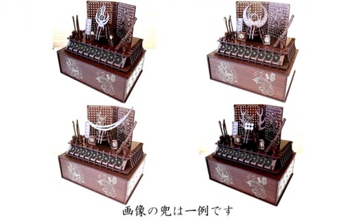 戦国武将兜（全39種より選択）武具・屏風・置台・収納ケース付き《キット品》