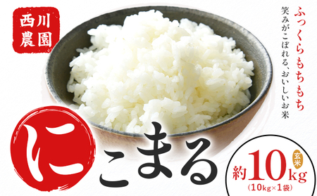 令和7年産 米 にこまる 約10kg (10kg×1袋) こめ コメ 玄米 西川農園《30日以内に出荷予定(土日祝除く)》 熊本県 荒尾市 米 玄米 こめ 