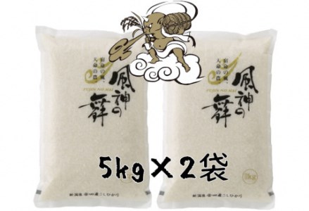 【令和7年産】【5回定期便】風を宿命として農に生きる「風神の舞」コシヒカリ 10kg（5kg×2袋） 1W02135