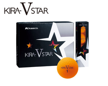 ゴルフボール KIRA STAR V12球入 2ダース (計24球)【オレンジ】ゴルフ キャスコ kasco