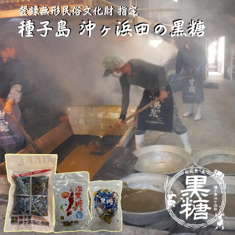 種子島 食べやすい 小粒 黒糖 詰め合わせ　NFN578【300pt】 // 純黒糖 塩黒糖 こだわり ジッパー付き 一口サイズ 携帯しやすい パッケージ 手作業 登録無形民俗文化財