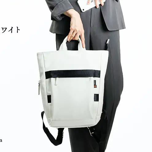 Sobagni　Back Pack 180 01 ファッション カバン バッグ エシカルレザー製 ファスナー付き  ブラック