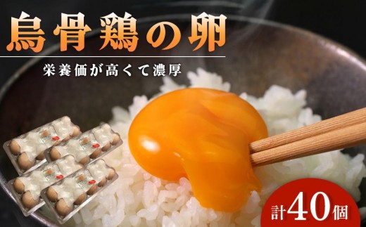 卵 烏骨鶏卵 (烏骨鶏) 40個セット【たまご 生卵 玉子 烏骨鶏 うこっけい 卵焼き ゆで卵 卵かけご飯 香川県 さぬき市】