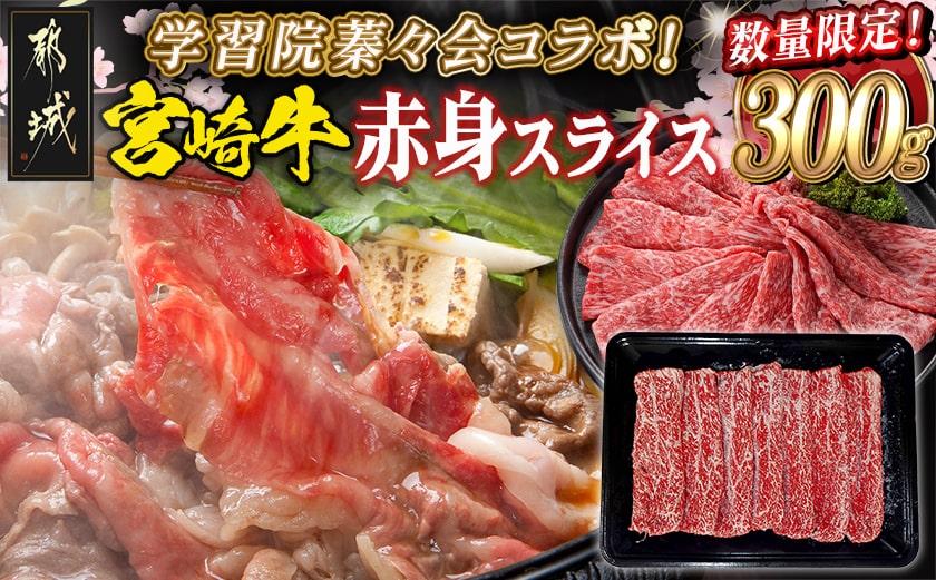 学習院蓁々会コラボ☆宮崎牛赤身スライス300g_MJ-N405