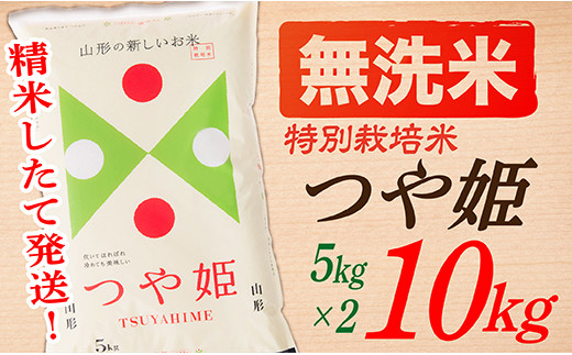 
【令和6年産】【無洗米】山形県産つや姫10kg(5kg×2袋)
