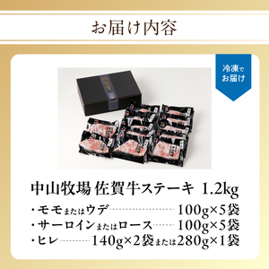 【最速配送】佐賀牛ステーキ 1.2kg ／ ステーキ【E024】