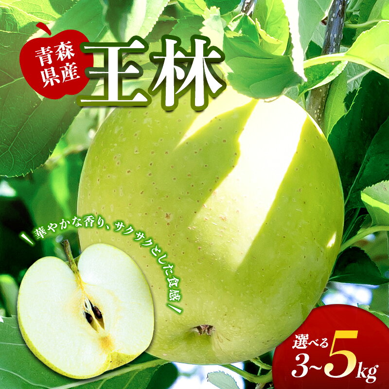 【ふるさと納税】藤崎町産 りんご 王林 約3kg or 約5kg【ふじさき季の会】容量が選べる 青森りんご リンゴ 林檎 アップル ふじ発祥の地 おすすめ 東北 青森県 藤崎町 F41-0122var