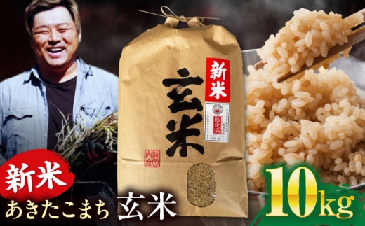 あきたこまち【順次発送】【令和8年産】玄米 あきたこまち 10kg お米 新米 玄米 大洲市/稲工房案山子 [AGAV024]