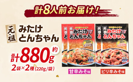 岐阜県産豚もつの鉄板焼き「元祖みたけとんちゃん」2種セット（8人前）/ モツ もつ 白もつ ホルモン / 御嵩町 / 藤よし[AVAA043]