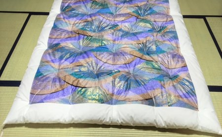 【浅井ふとん店】昭和レトロなコットン掛・敷布団セット/シングル・ブルー