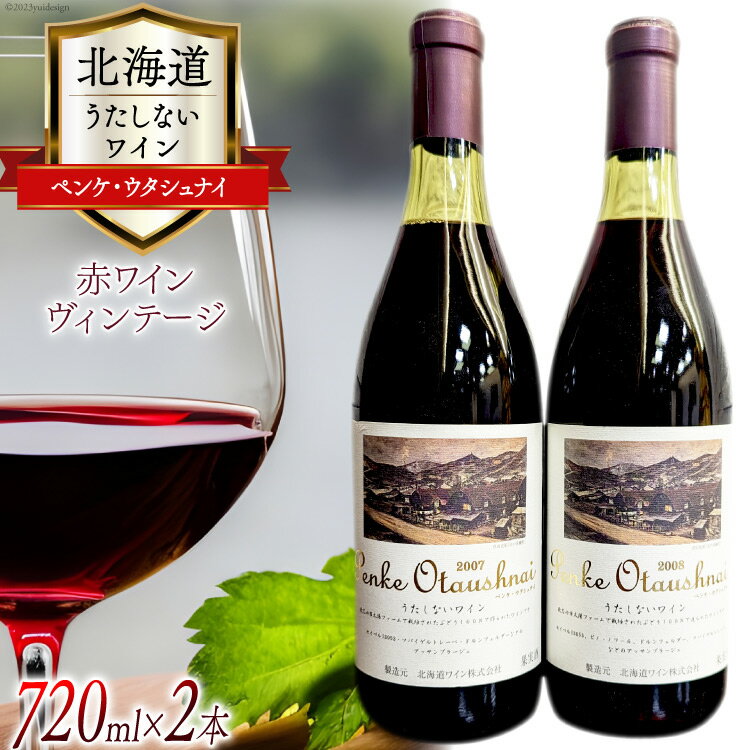 【ふるさと納税】 ワイン うたしない ワイン ペンケ・ウタシュナイ 2007&2008 720ml 各1本 計2本 [太陽スピリッツ 北海道 歌志内市 01227ad002] ワイン 赤 日本ワイン お酒 酒 アルコール あるこーる ぶどう おしゃれ ペンケウタシュナイ ふるさと納税