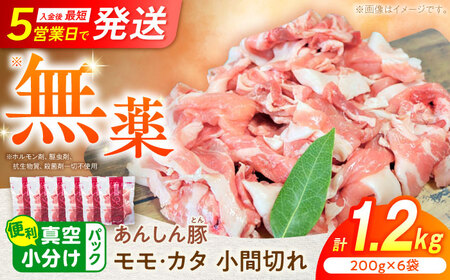 豚肉 こま切れ 計1.2kg 藤井ファーム[AWAF060]豚こま