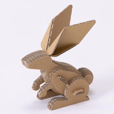 ふるさと納税 刈谷市 段ボール製工作キット　干支シリーズ　ウサギ