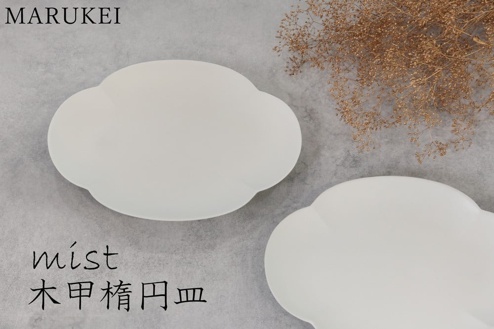 
            【有田焼】金善窯　ミスト楕円木甲皿　2枚セット　丸兄商社
          