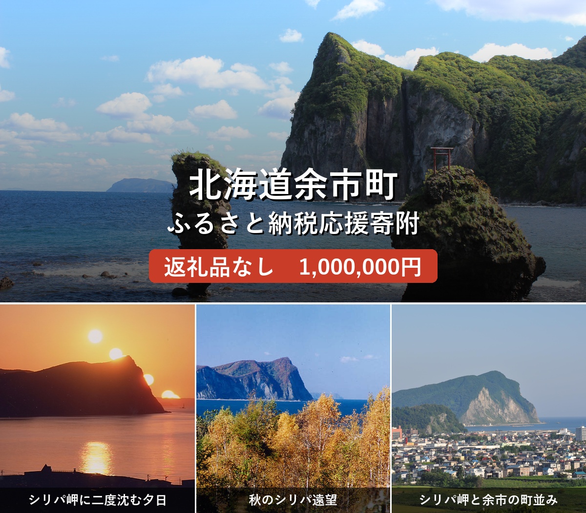 【返礼品なし】北海道余市町への寄附 応援支援 返礼品なし_Y999-0008