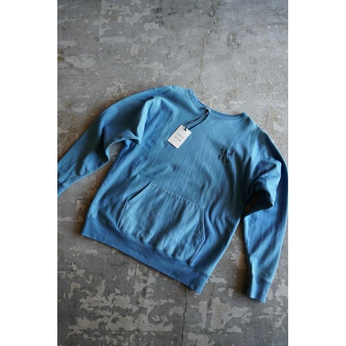 【ふるさと納税】[HAM IAM]【数量限定】本藍染めスウェットシャツ　あい(ブルー系)【M/L/XL】 | 衣料 ファッション 人気 おすすめ 送料無料