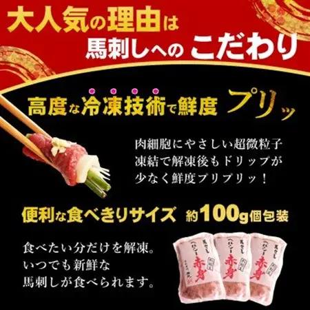 馬刺しヘルシー赤身500g 10人前★専用タレ5個付き【配送不可地域：離島】【1588926】