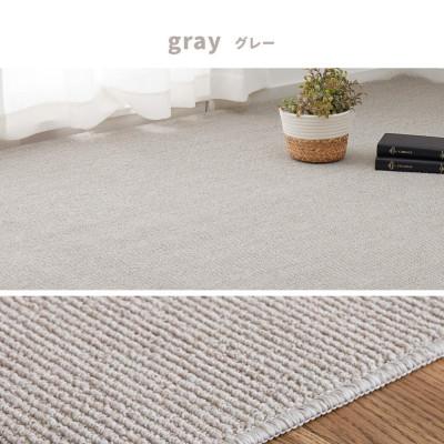 ふるさと納税 泉大津市 ループパイルでへたりにくい、高機能カーペット　江戸間8帖　1枚　グレー　600094380