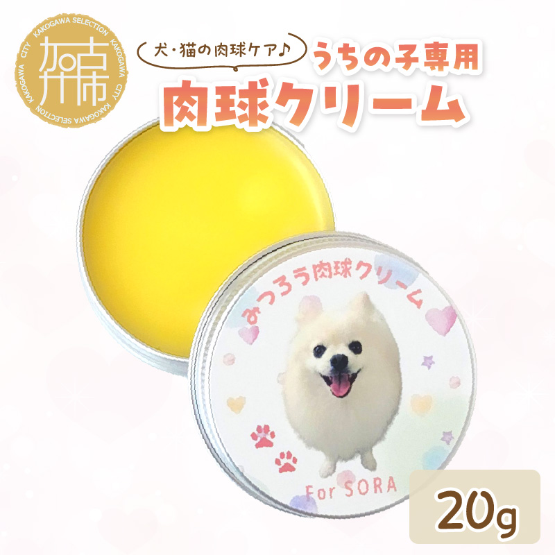 うちの子専用肉球クリーム20g 《 ペットグッズ 愛犬 ケア 国産みつろう100% オーガニック クリーム ホホバオイル 》【2400N13312】