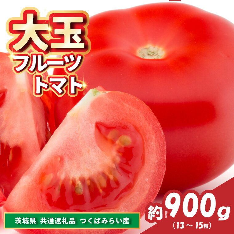 【ふるさと納税】大玉フルーツトマト　約900g(13〜15粒)(県内共通返礼品:つくばみらい市産)【配送不可地域：離島・沖縄県】 (BR141)
