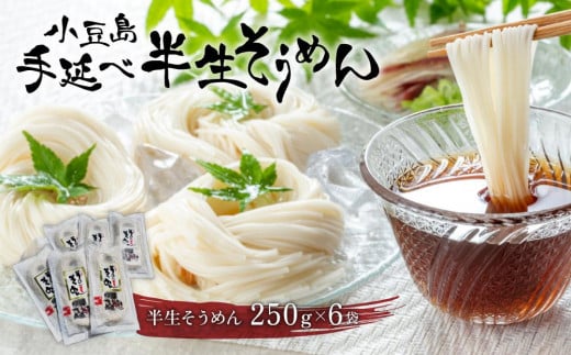 ★レビューキャンペーン対象★小豆島手延べ半生そうめん 6袋入(12人前)　