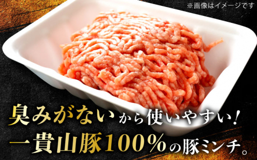 【選べる！冷凍配送 冷蔵配送】一貴山豚 ミンチ 計1kg(250g×4p) 糸島市 / いきさん牧場 豚肉 [AGB053]