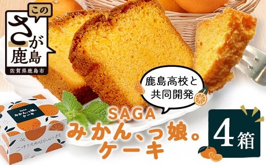 
            【鹿島高校 共同開発返礼品】SAGAみかん、っ娘。ケーキ 4箱（合計16個入り）B-860 スイーツ ケーキ 焼き菓子 焼菓子 みかん ミカン 蜜柑 みかんケーキ ミカンケーキ お土産 ご当地スイーツ プレゼント ギフト おみやげ
          