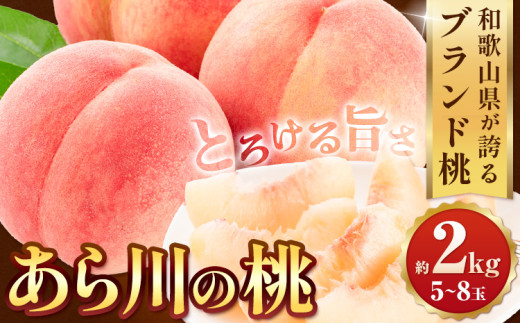 【2027年先行予約】 桃 トロっと とろける旨さ ブランド桃 あら川の桃 約2kg(5-8玉入り) お届け時期に合わせた品種を厳選してお届け!《2027年6月中旬-8月中旬頃出荷》【一部配送不可地域あり】 