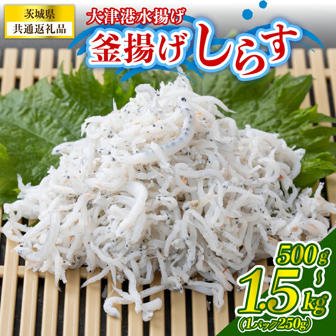 【ふるさと納税】【 選べる 内容量 】大津港水揚げの釜揚げしらす 小分け パック (茨城県共通返礼品:北茨城市) 500g 1kg 1.5kg 冷凍 釜揚げ ごはん ご飯 丼 海鮮 魚 名物 グルメ 茨城県 魚介類 ちりめん シラス しらす じゃこ サラダ ふるさと納税 人気 料理